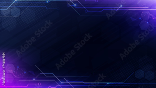 Gradient Digital technology background. Network connection dots and lines. Futuristic background for various design projects such as websites, presentations, print materials, social media posts