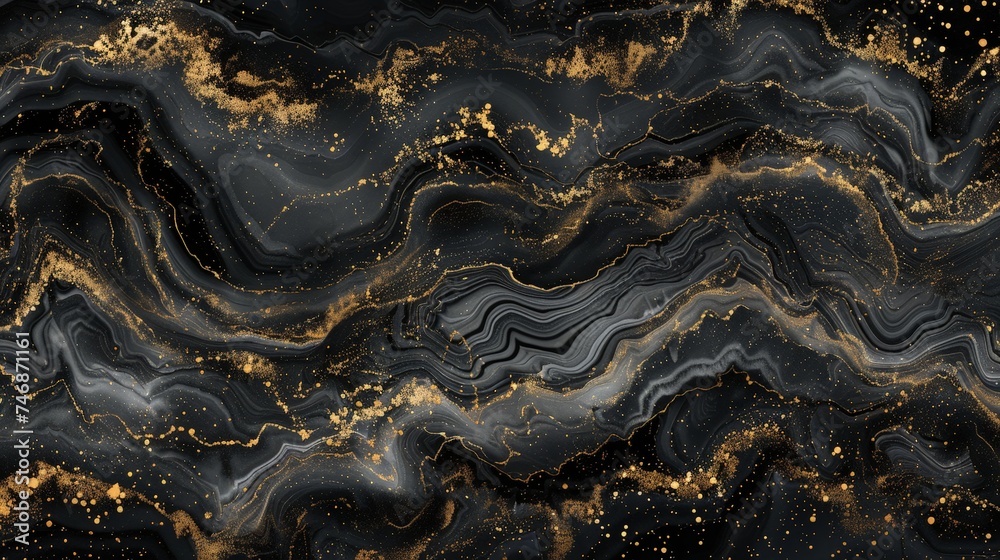 Luxurious Black Marble Texture with Golden Veins, Abstract Natural Pattern for Design, Elegant Background Luxurious Black Marble Texture with Golden Veins, Abstract Natural Pattern for Design, Elegant Background