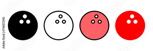 Bowling icon vector illustration. bowling ball and pin sign and symbol.
