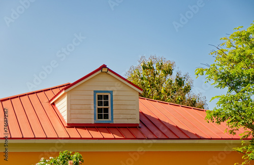 Dormer on Red Metal Roof