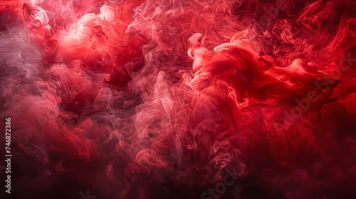 Vivid red smoky abstract background for graphic design projects and creative presentations.