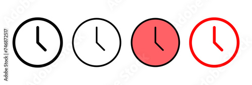 Clock icon vector illustration. Time sign and symbol. watch icon