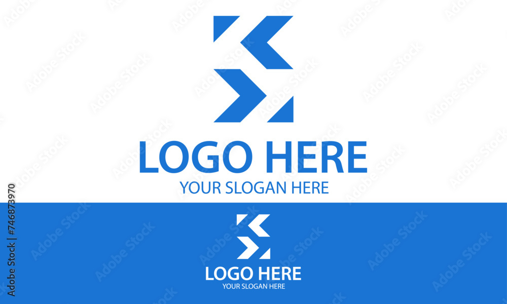 Blue Color Simple Shape Arrow Logo Design Blue Color Simple Shape Arrow Logo Design