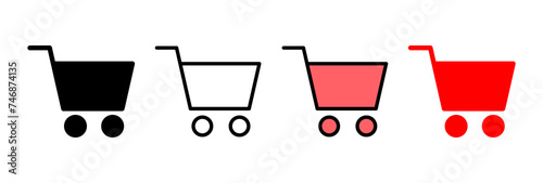 Shopping icon vector illustration. Shopping cart sign and symbol. Trolley icon