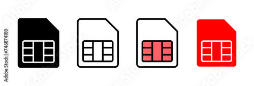 Sim card icon vector illustration. dual sim card sign and symbol