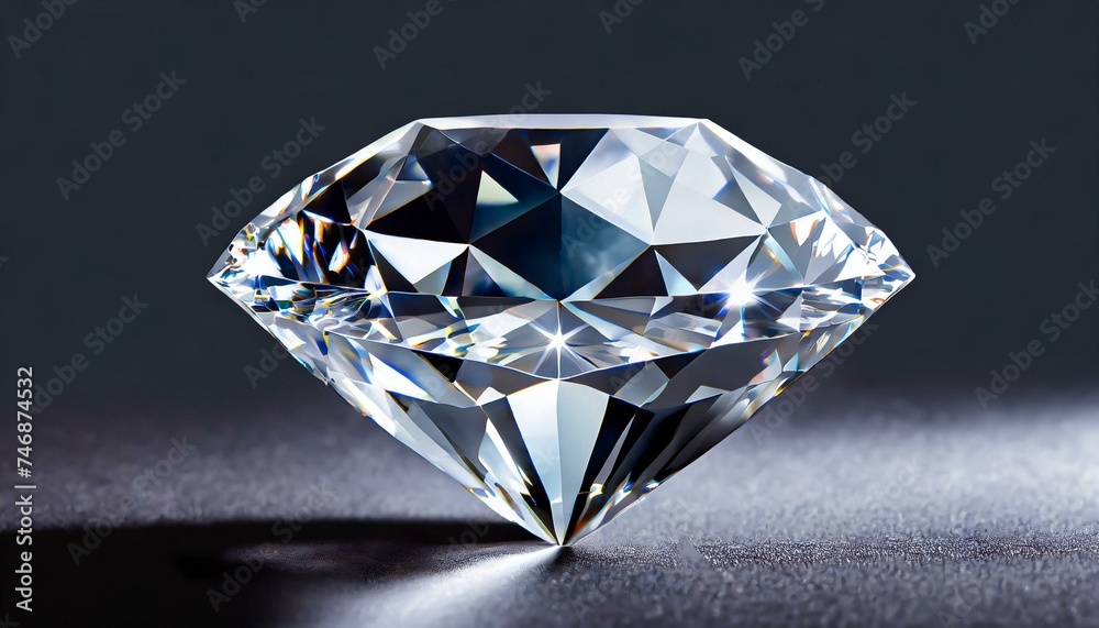 Brilliant Diamond on a Dark Background, isolated Brilliant Diamond on a Dark Background, isolated