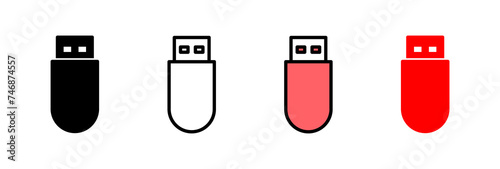 Usb icon vector illustration. Flash disk sign and symbol. flash drive sign.