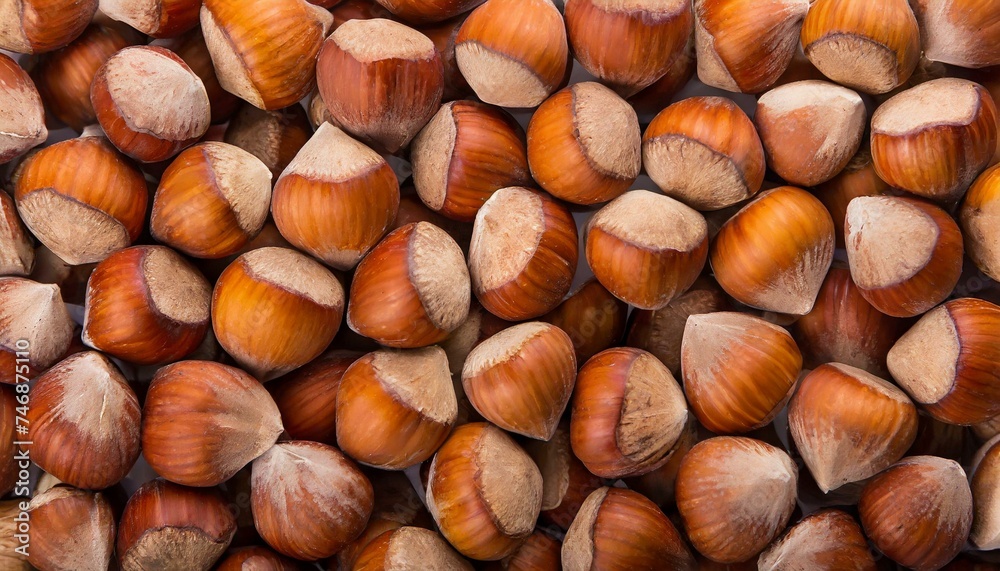 Hazelnuts or filberts background. Top view Hazelnuts or filberts background. Top view