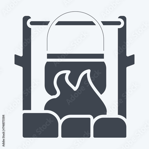 Icon Cooking. related to Prehistoric symbol. glyph style. simple design editable. simple illustration photo