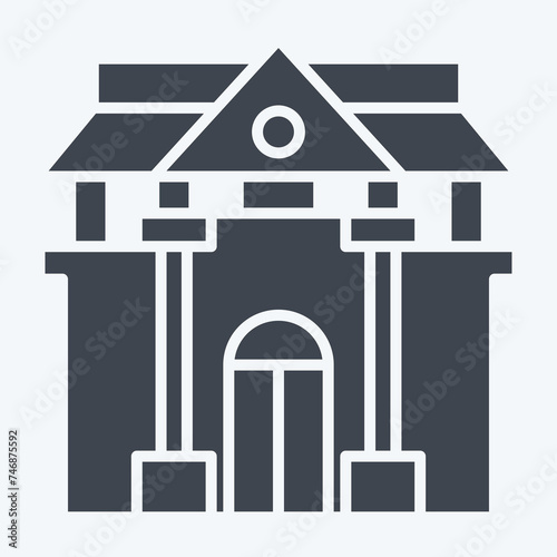Icon Museum Of History. related to Prehistoric symbol. glyph style. simple design editable. simple illustration