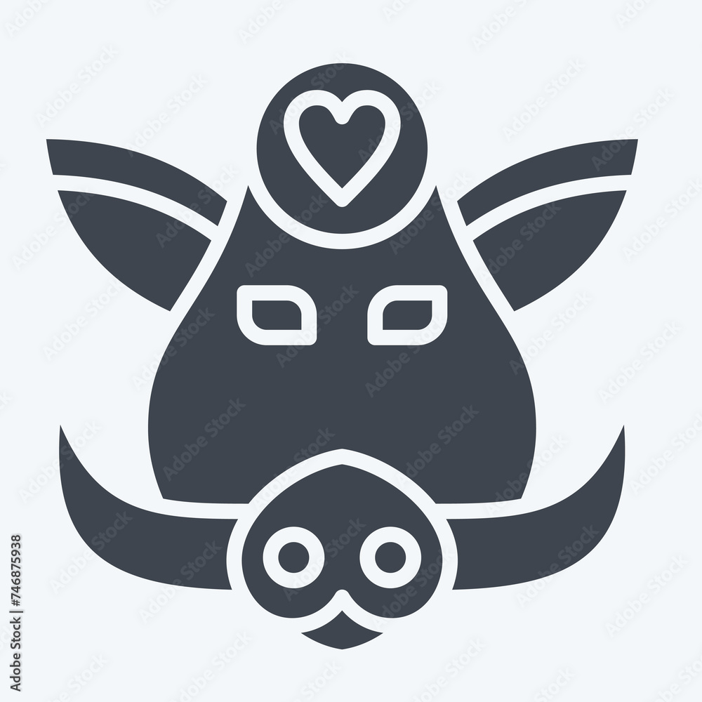 Obraz premium Icon Boar. related to Animal symbol. glyph style. simple design editable. simple illustration