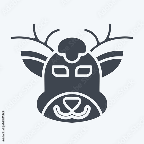Icon Deer. related to Animal symbol. glyph style. simple design editable. simple illustration