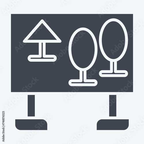 Icon Map. related to Amusement Park symbol. glyph style. simple design editable. simple illustration