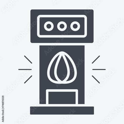 Icon Punching Bag. related to Amusement Park symbol. glyph style. simple design editable. simple illustration