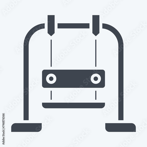 Icon Swing. related to Amusement Park symbol. glyph style. simple design editable. simple illustration