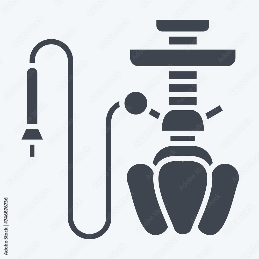 Obraz premium Icon Hookah. related to Saudi Arabia symbol. glyph style. simple design editable. simple illustration