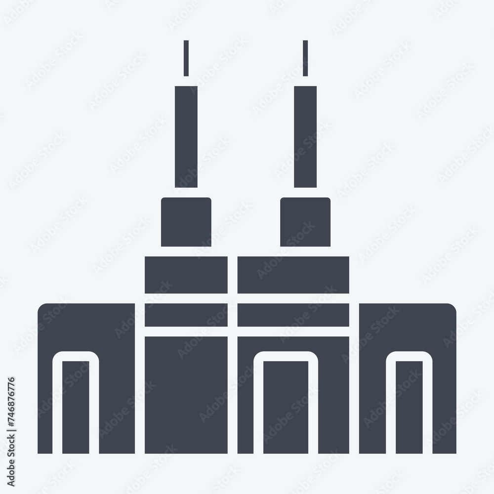 Icon Kaaba. related to Saudi Arabia symbol. glyph style. simple design editable. simple illustration Icon Kaaba. related to Saudi Arabia symbol. glyph style. simple design editable. simple illustration