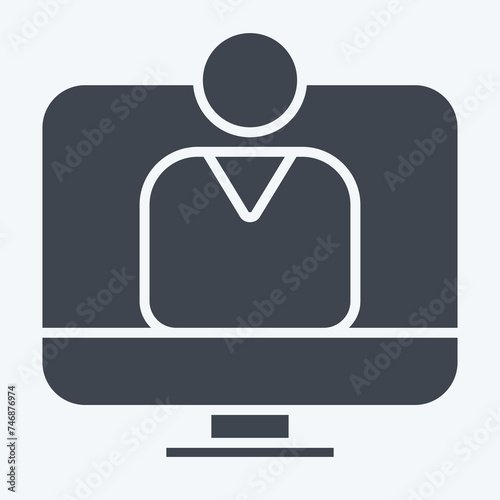 Icon user Acceptance Test. related to Business Analysis symbol. glyph style. simple design editable. simple illustration