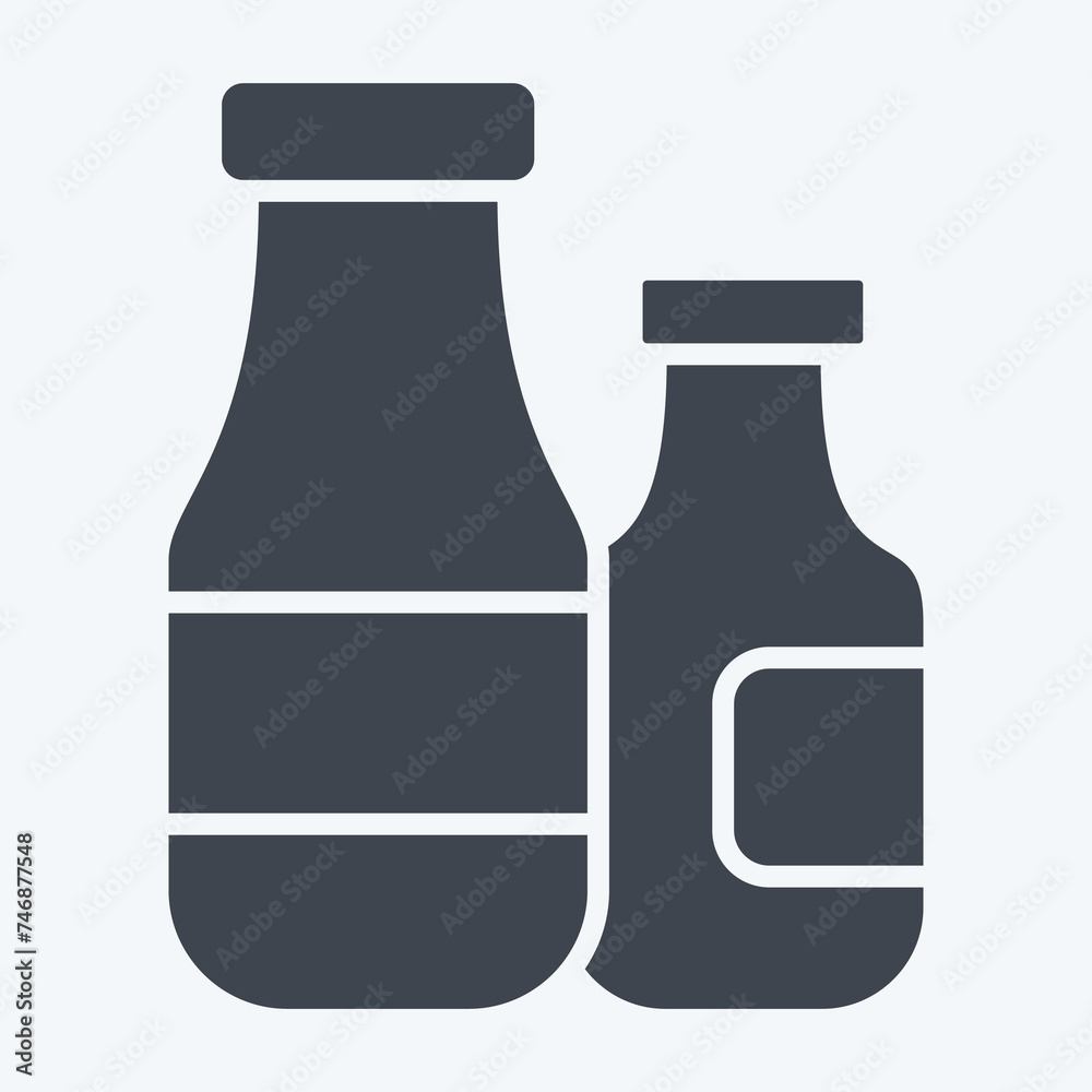 Icon Milk Syrup. related to Coffee symbol. glyph style. simple design editable. simple illustration Icon Milk Syrup. related to Coffee symbol. glyph style. simple design editable. simple illustration