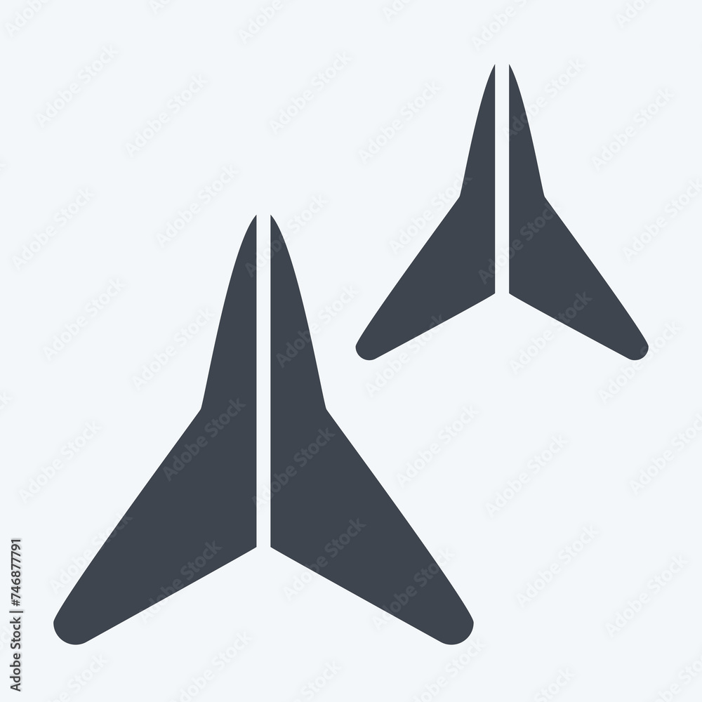 Icon Makibishi. related to Ninja symbol. glyph style. simple design editable. simple illustration