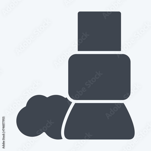 Icon Blush On. related to Cosmetic symbol. glyph style. simple design editable. simple illustration