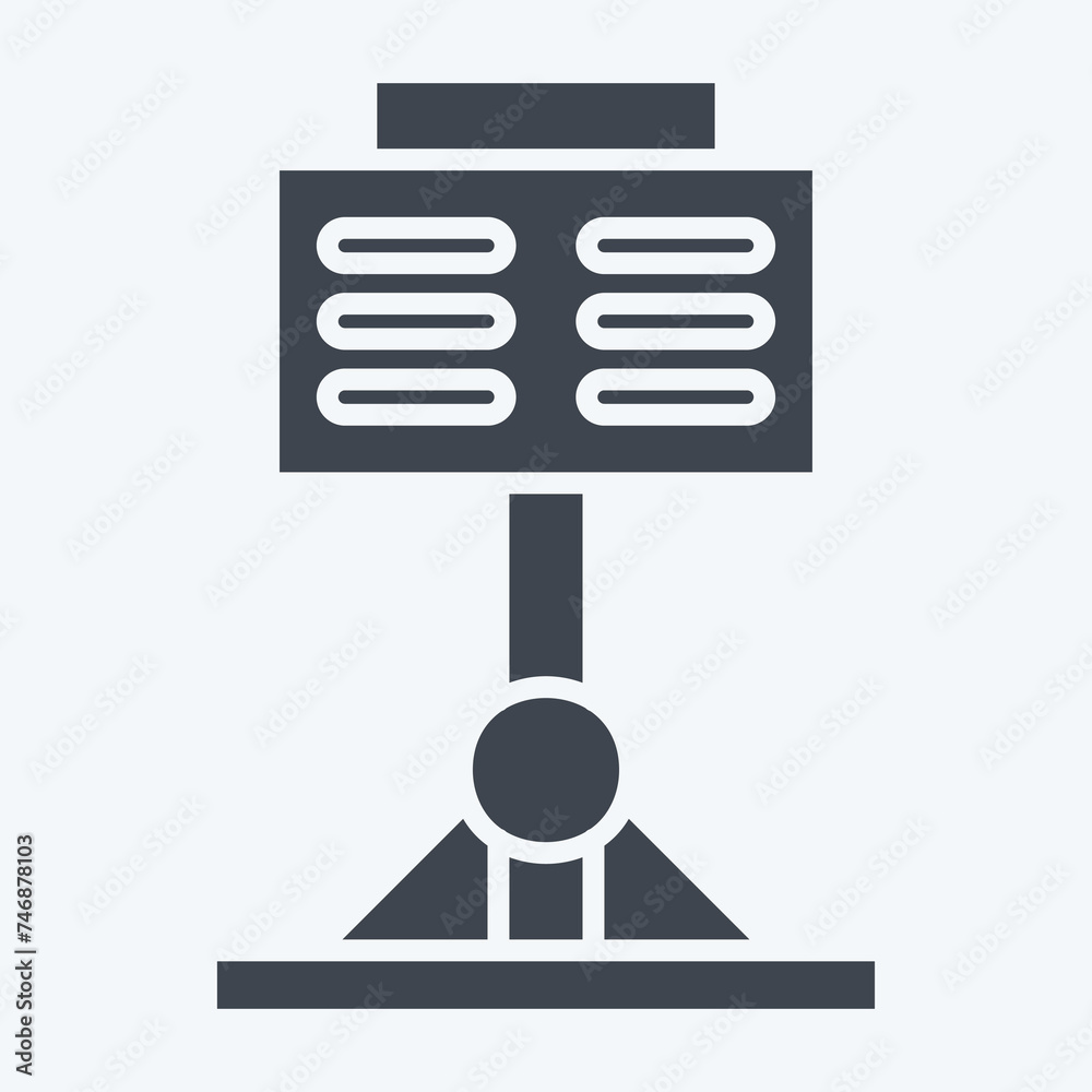 Icon Music Stand. related to Theatre Gradient symbol. glyph style. simple design editable. simple illustration Icon Music Stand. related to Theatre Gradient symbol. glyph style. simple design editable. simple illustration