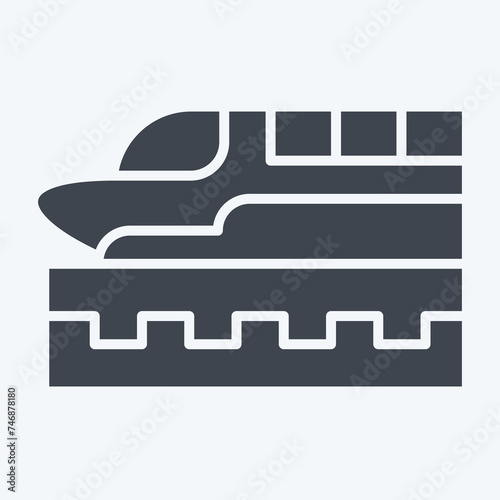Icon High Speed Train. related to Future Technology symbol. glyph style. simple design editable. simple illustration