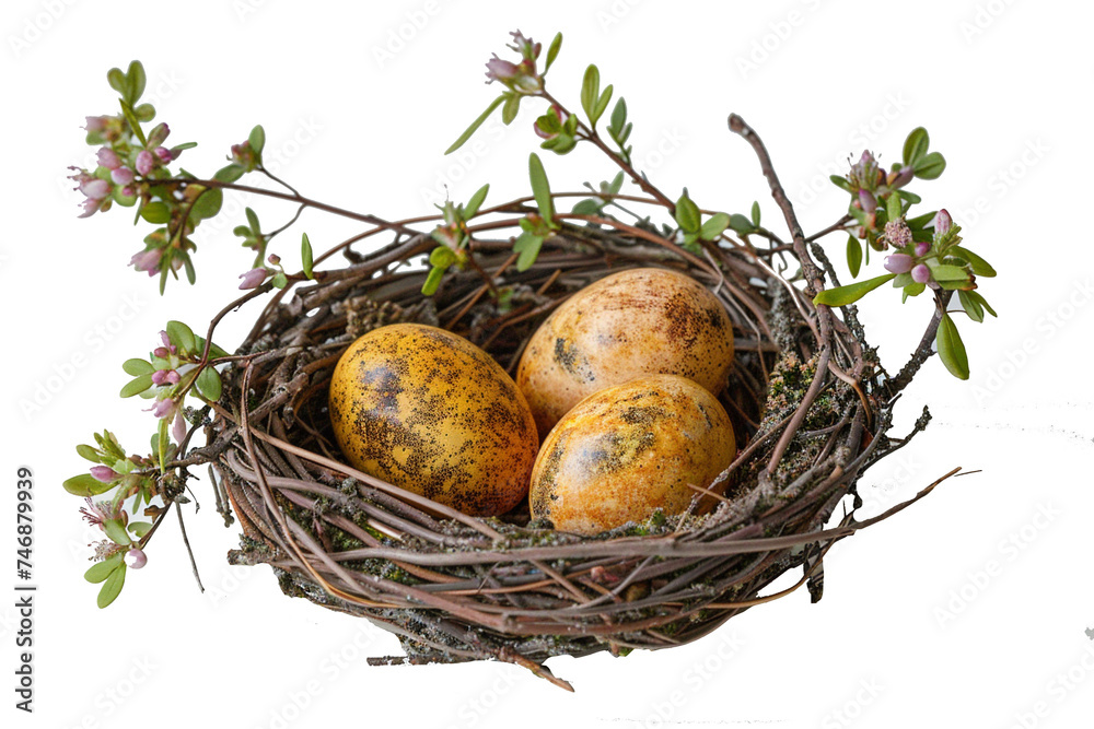Obraz premium easter eggs in a nest