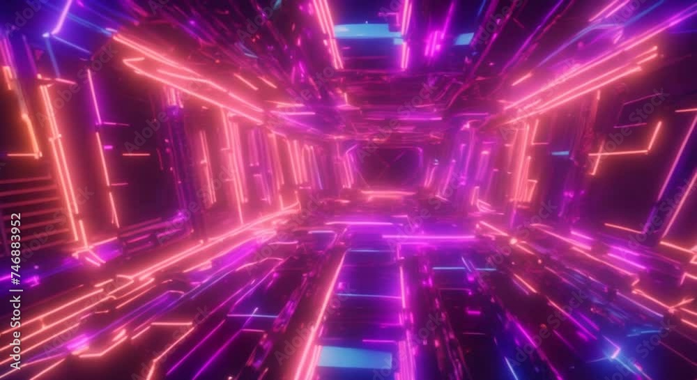 Futuristic Neon Visions, Abstract Realms