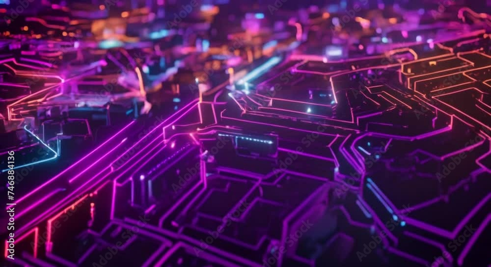 Neon Nexus, Where Abstract Meets Futuristic