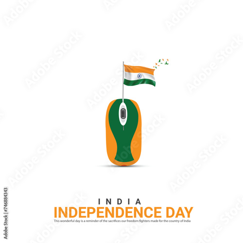 Independence Day of India. Independence Day Creative Design for Social Media Post 