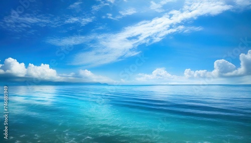 Perfect sky and water of ocean. Travel  holdiay  summer concept.  