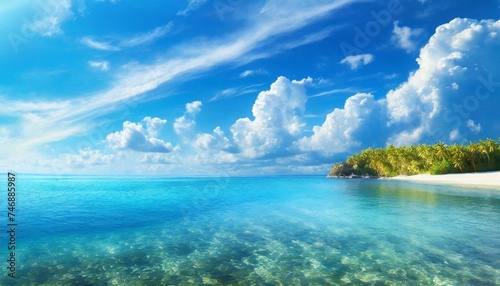 Perfect sky and water of ocean © adobedesigner