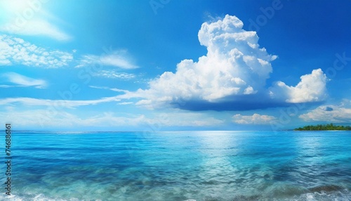 Perfect sky and water of ocean. Travel  holdiay  summer concept.