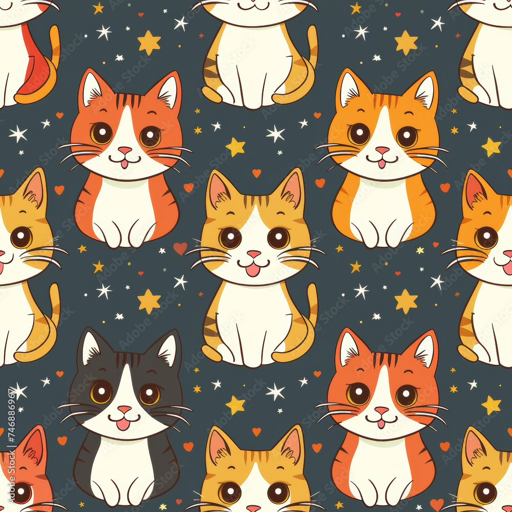 Cats in Wonderland Wallpaper Cats in Wonderland Wallpaper