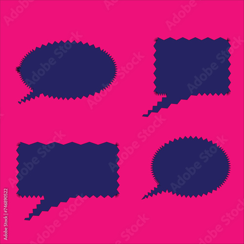 A set of comic speech bubbles and elements
