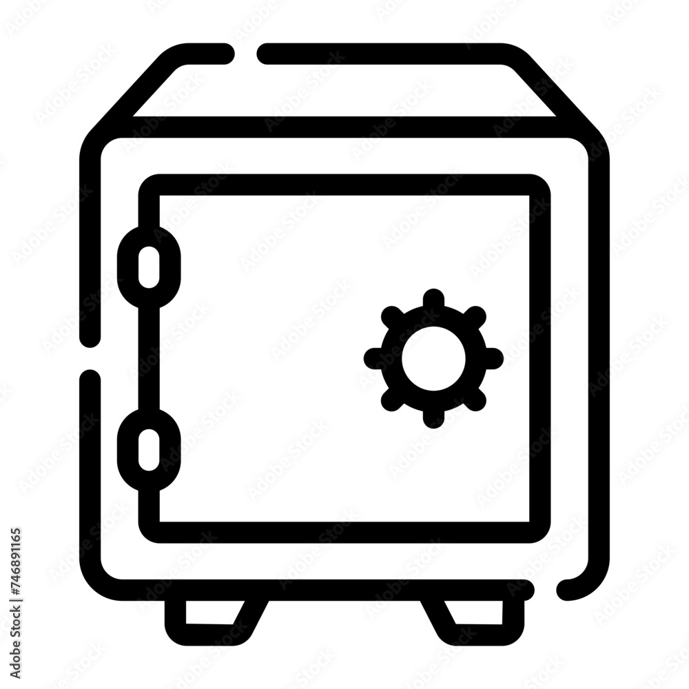 safety box Line Icon safety box Line Icon