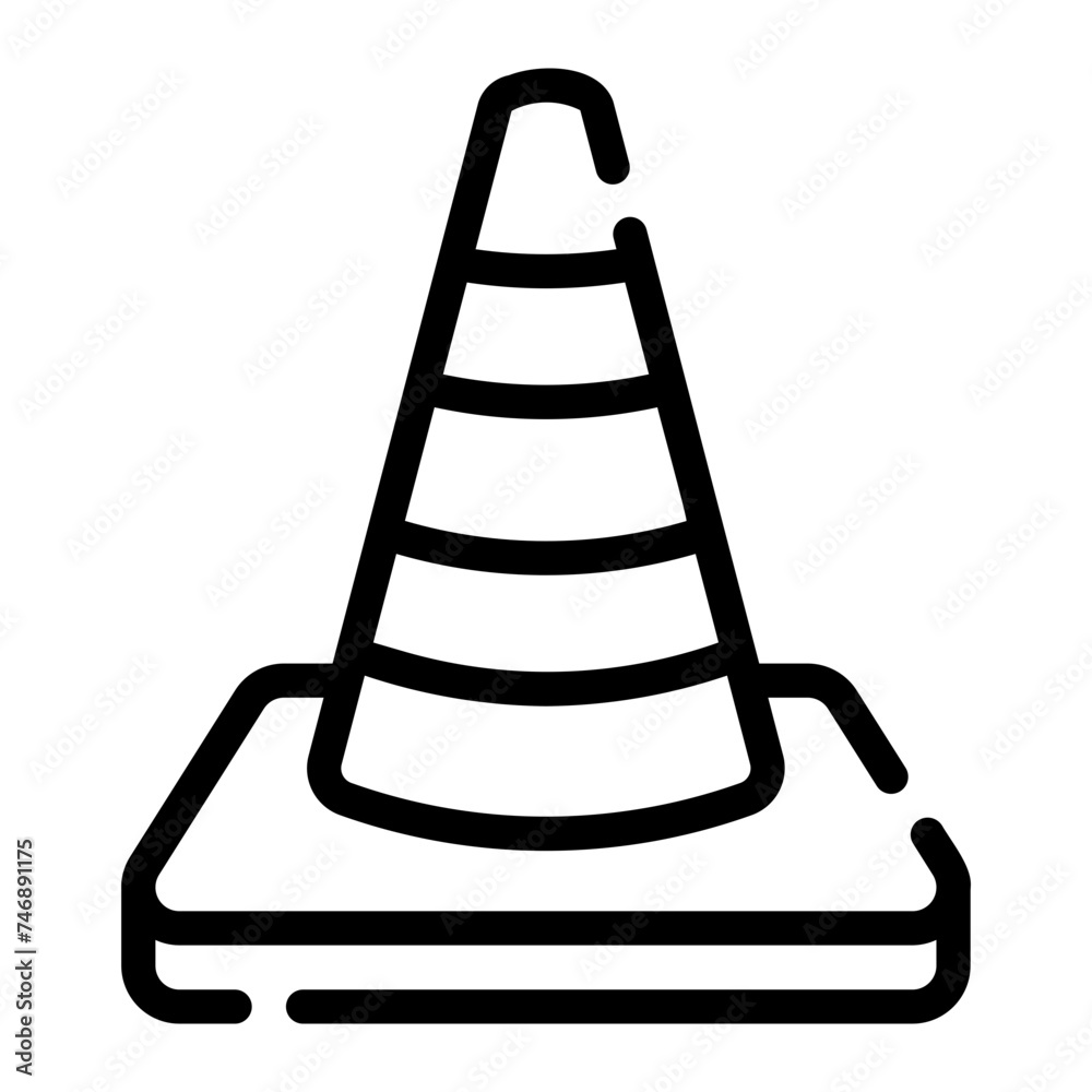 traffic cone Line Icon traffic cone Line Icon