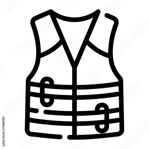 life jacket Line Icon