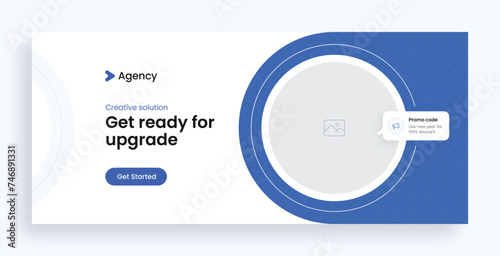 Digital marketing facebook cover web banner template