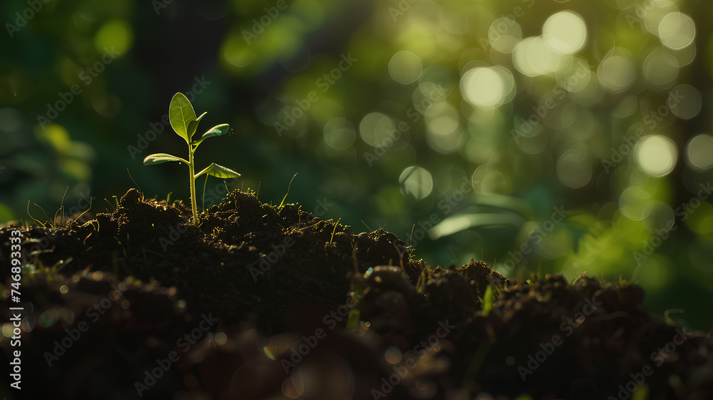 A new plant emerges from soil against a backdrop of golden sunlight and bokeh, symbolizing growth and new beginnings.
A new plant emerges from soil against a backdrop of golden sunlight and bokeh, symbolizing growth and new beginnings.