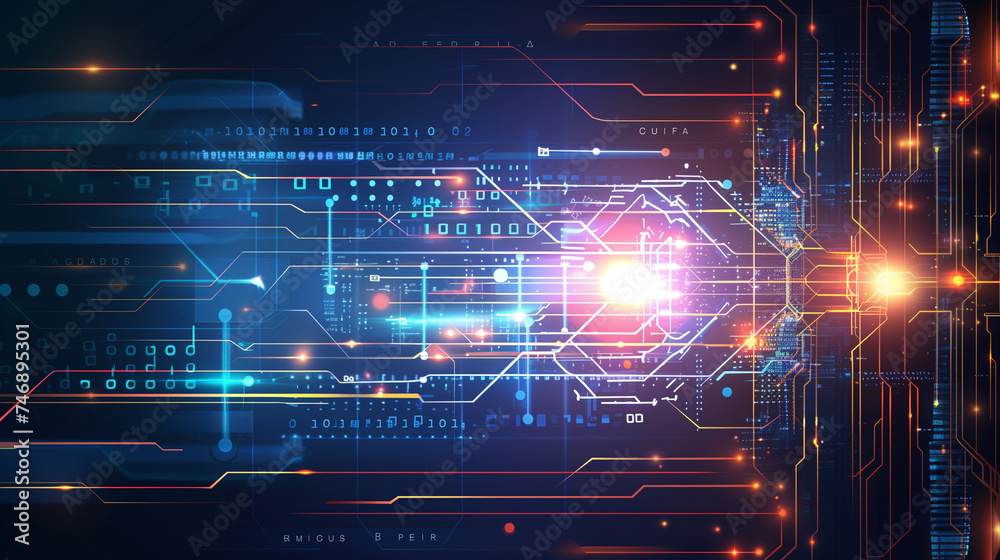 Tech-Tinged Artistry: Abstract Circuitry Background Tech-Tinged Artistry: Abstract Circuitry Background