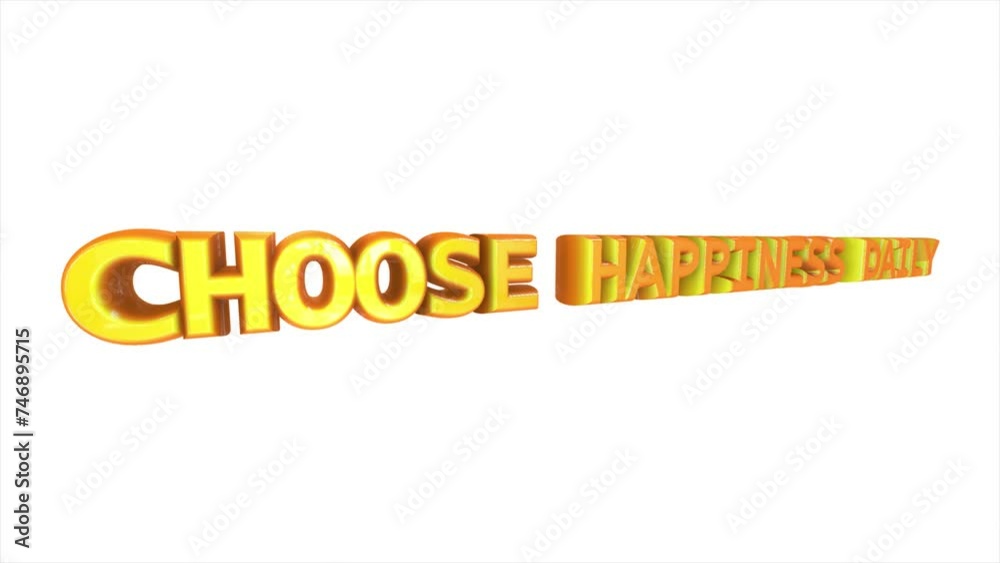 The golden Choose Happiness Daily text on black luxury background The golden Choose Happiness Daily text on black luxury background