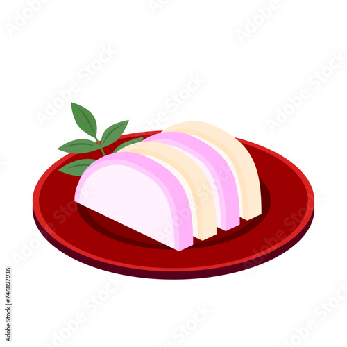 おせちのかまぼこのイラスト