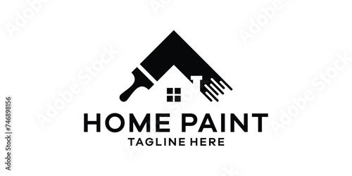 house painting logo design, creative logo design templates, symbols, icons, ideas.