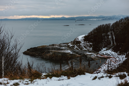 ocean path in the mountains