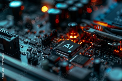 Artificial Intelligence Core: AI Chip on a Motherboard