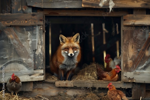 Fox Amidst the Chickens