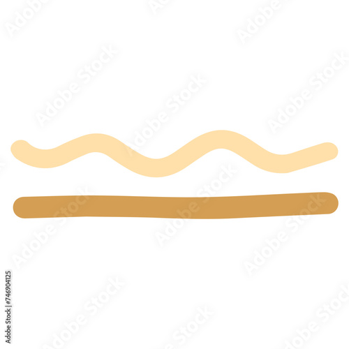 A Brushstroke Doodle Lines with a Zigzag 