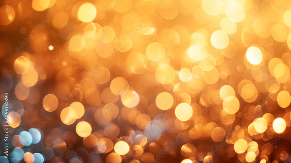 Obraz premium Golden Bokeh Lights Background